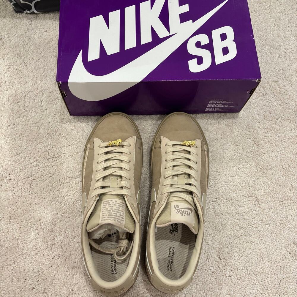 NIB Nike SB Blazer Low FPAR QS Khaki/Rattan Size 10.5